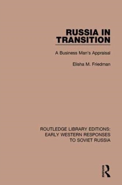 Book cover of: Russia in Transition. By: Elisha M. Friedman