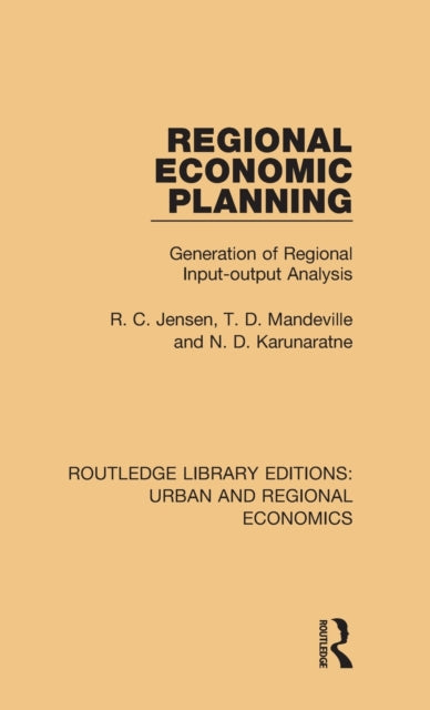 Book cover of: Regional Economic Planning. By: R. C. Jensen