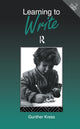 Book cover of: Learning to Write. By: Gunther Kress