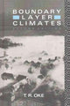 Book cover of: Boundary Layer Climates. By: T. R. Oke