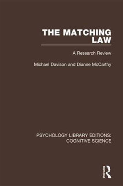 Book cover of: Matching Law. By: Michael Davison
