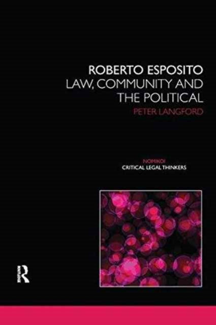 Book cover of: Roberto Esposito. By: Peter Langford