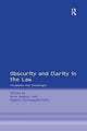 Book cover of: Obscurity and Clarity in the Law. By: Sophie Cacciaguidi-Fahy
