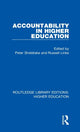 Book cover of: Accountability in Higher Education. By: Peter Sheldrake
