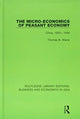 Book cover of: Micro-Economics of Peasant Economy, China 1920-1940. By: Thomas B. Wiens