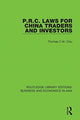 Book cover of: P.R.C. Laws for China Traders and Investors. By: Thomas C. W. Chiu