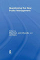 Book cover of: Questioning the New Public Management. By: Mike Dent