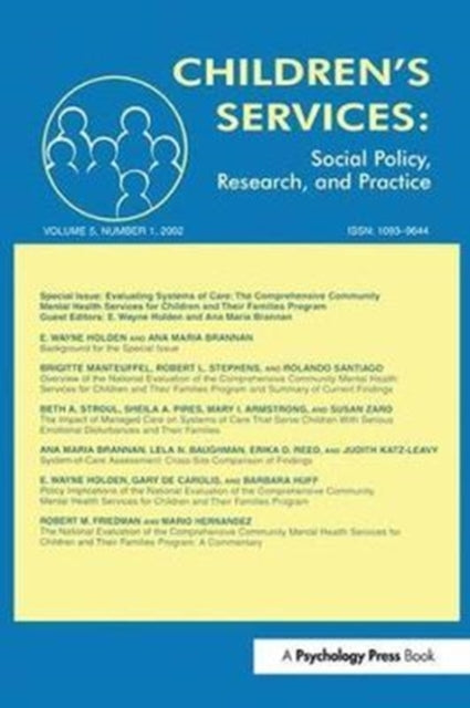 Book cover of: Evaluating Systems of Care. By: E. Wayne Holden