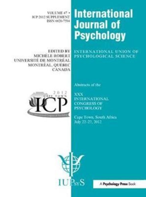 Book cover of: XXX International Congress of Psychology: Abstracts. By: Michele Robert