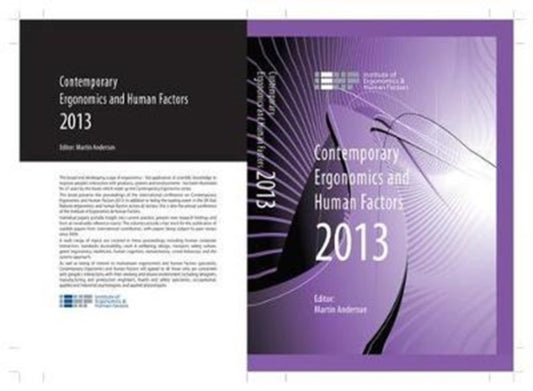Book cover of: Contemporary Ergonomics and Human Factors 2013