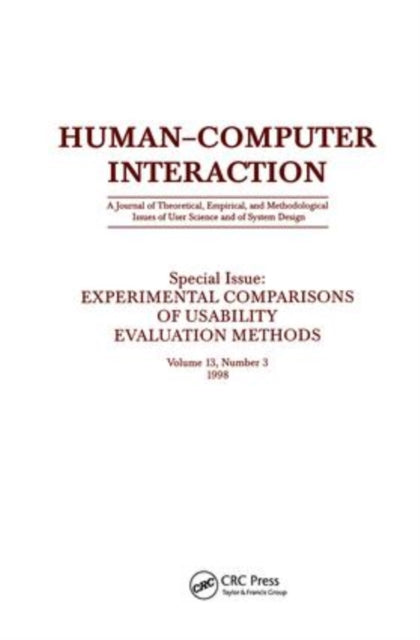 Book cover of: Experimental Comparisons of Usability Evaluation Methods. By: Gary A. Olson