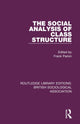 Book cover of: Social Analysis of Class Structure. By: Frank Parkin