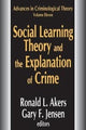 Book cover of: Social Learning Theory and the Explanation of Crime. By: Gary Jensen