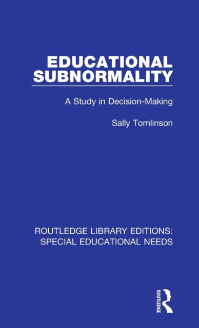 Book cover of: Educational Subnormality. By: Sally Tomlinson
