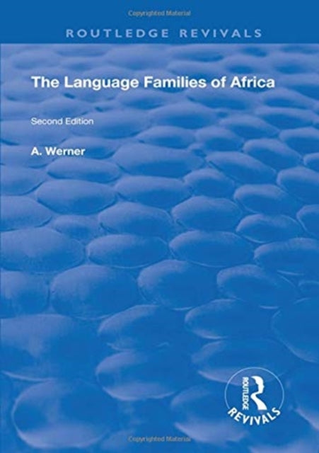 Book cover of: Language Families Of Africa. By: Alice Werner