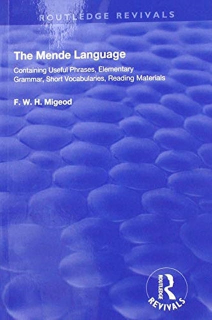 Book cover of: Mende Language. By: F. W. H. Migeod