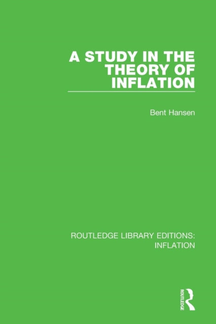Book cover of: Study in the Theory of Inflation. By: Bent Hansen