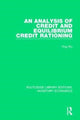 Book cover of: Analysis of Credit and Equilibrium Credit Rationing. By: Ying Wu