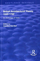 Book cover of: British Architectural Theory 1540-1750. By: Christy Anderson