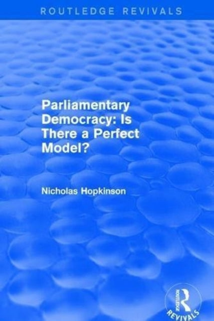 Book cover of: Parliamentary Democracy. By: Nicholas Hopkinson