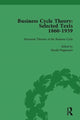 Book cover of: Business Cycle Theory, Part I Volume 2. By: Harald Hagemann
