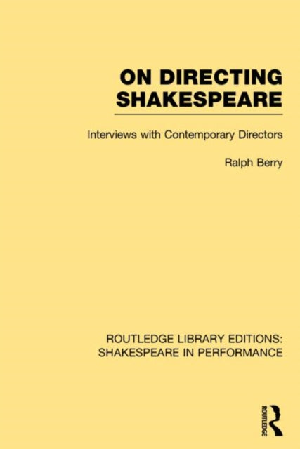 Book cover of: On Directing Shakespeare