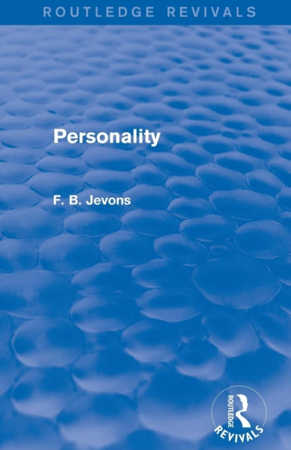 Book cover of: Personality (Routledge Revivals). By: F. B. Jevons