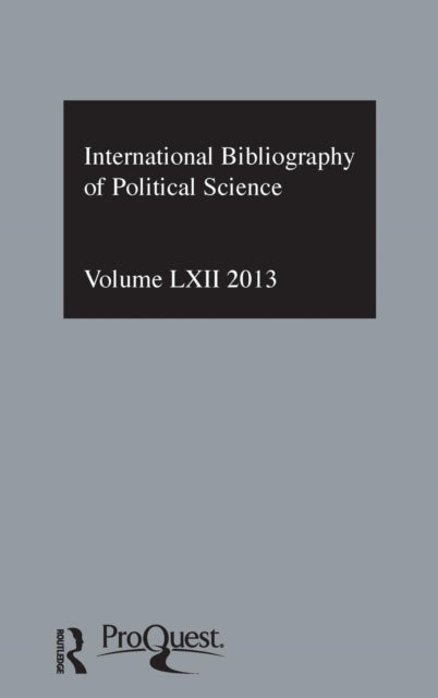 IBSS: Political Science: 2013 Vol.62