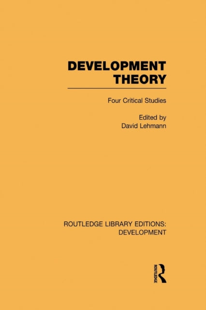 Book cover of: Development Theory. By: David Lehmann