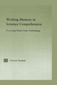 Book cover of: Working Memory in Sentence Comprehension. By: Shravan Vasishth