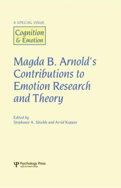 Book cover of: Magda B. Arnold's Contributions to Emotion Research and Theory