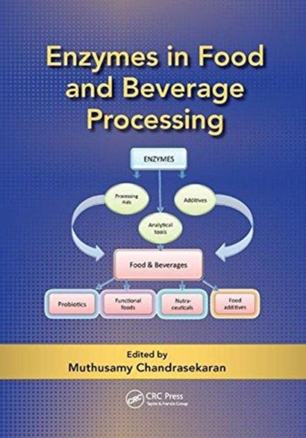 Book cover of: Enzymes in Food and Beverage Processing. By: Muthusamy Chandrasekaran