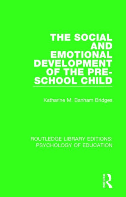 Book cover of: Social and Emotional Development of the Pre-School Child