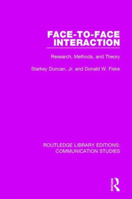 Book cover of: Face-to-Face Interaction. By: Starkey Duncan
