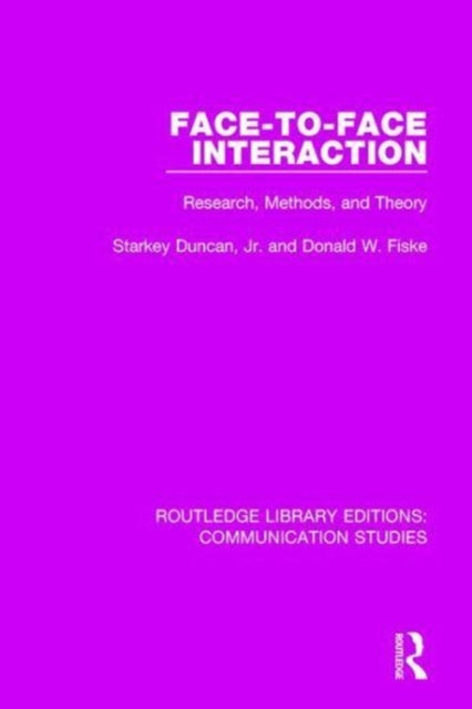 Book cover of: Face-to-Face Interaction. By: Starkey Duncan