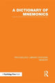 Book cover of: Dictionary of Mnemonics (PLE: Memory)