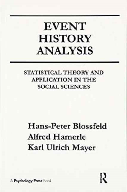 Book cover of: Event History Analysis. By: Hans-Peter Blossfeld