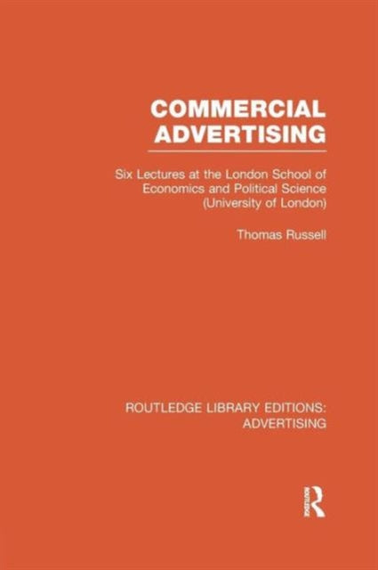 Book cover of: Commercial Advertising (RLE Advertising). By: Russell, Thomas