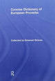 Book cover of: Concise Dictionary of European Proverbs. By: Emanuel Strauss