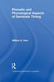 Book cover of: Phonetic and Phonological Aspects of Geminate Timing. By: William Ham