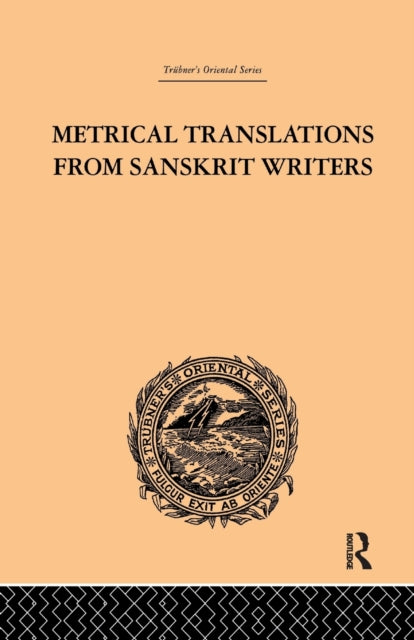 Book cover of: Metrical Translations from Sanskrit Writers. By: J. Muir