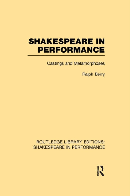 Book cover of: Shakespeare in Performance. By: Ralph Berry