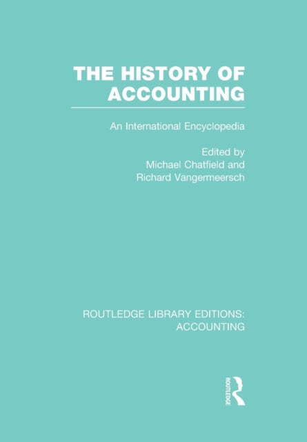 Book cover of: History of Accounting (RLE Accounting). By: Michael Chatfield