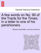Book cover of: Few Words on No. 90 of the Tracts for the Times; In a Letter to One of His Parishioners.
