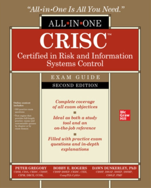 Book cover of: CRISC Certified in Risk and Information Systems Control All-in-One Exam Guide, Second Edition. By: Peter H. Gregory
