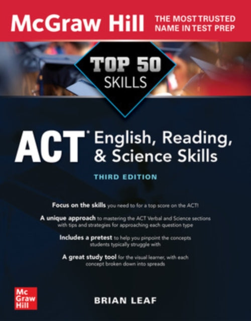 Book cover of: Top 50 ACT English, Reading, and Science Skills, Third Edition. By: Brian Leaf