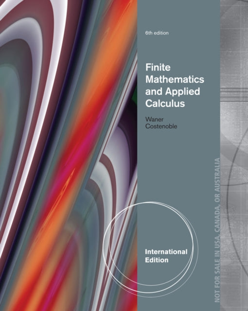 Book cover of: Finite Mathematics and Applied Calculus, International Edition. By: Stefan Waner