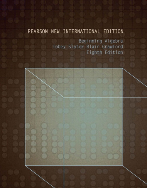 Book cover of: Beginning Algebra. By: John Tobey