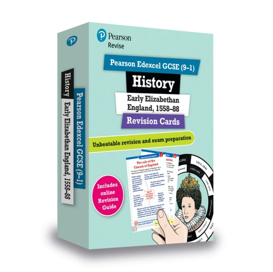 Book cover of: Pearson REVISE Edexcel GCSE History Elizabethan England Revision Cards - for 2025 exams. By: Brian Dowse