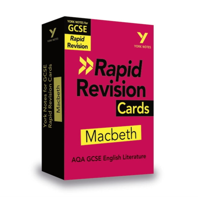 York Notes RAPID AQA GCSE (Revision Cards) Macbeth - for 2026, 2027 exams 9781292273631 Susannah White